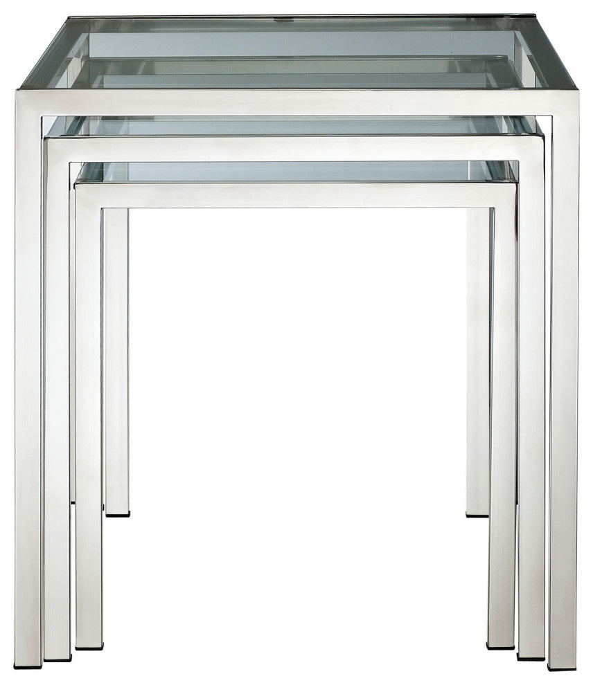 Modern Silver Nimble Nesting Table