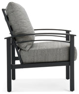 Stanford Cushion Lounge Chair, Textured Pewter