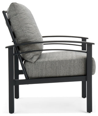 Stanford Cushion Lounge Chair, Textured Pewter