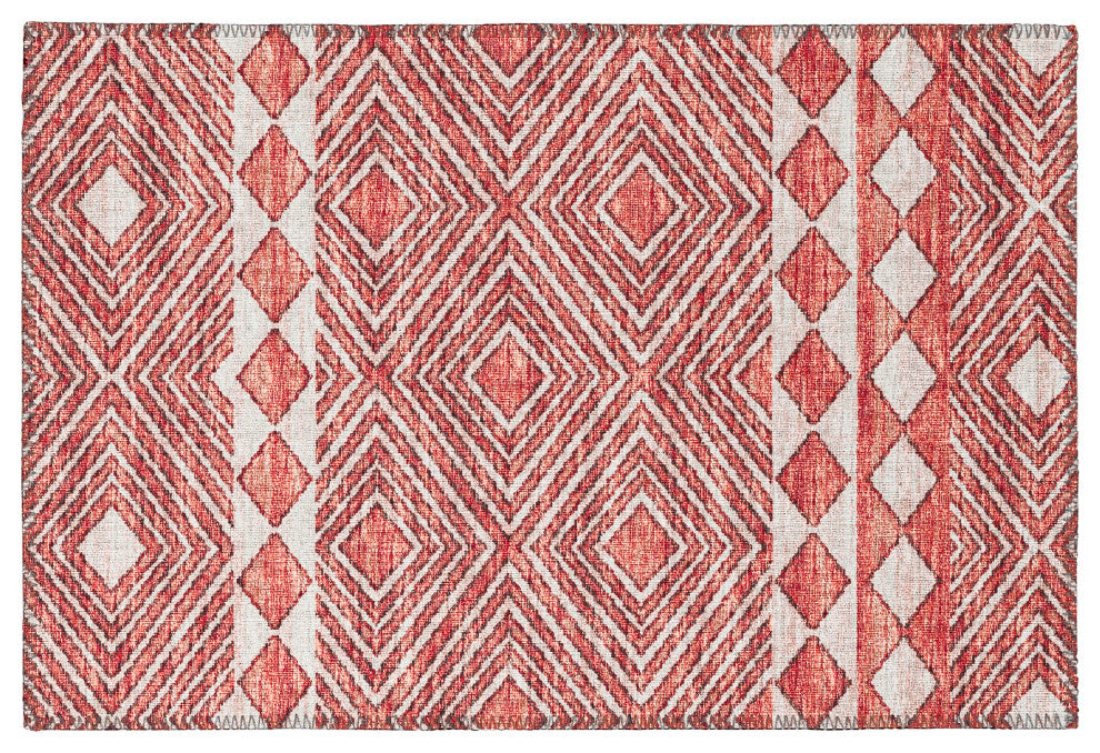 Indoor/Outdoor Sedona SN1 Paprika Machine Washable 1'8" x 2'6" Rug