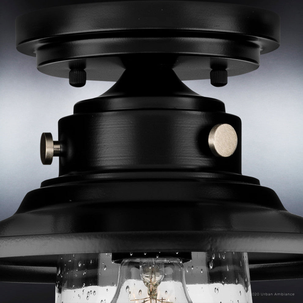 Luxury Coastal Ceiling Light, Midnight Black