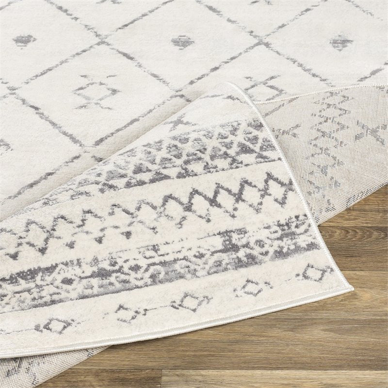 Surya Roma ROM-2338 9'x12'3" Rug, White/Medium Gray