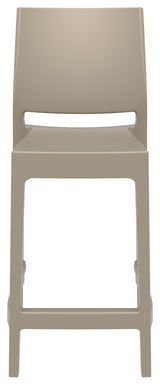 Maya Resin Counter Stool, Taupe, Set of 2