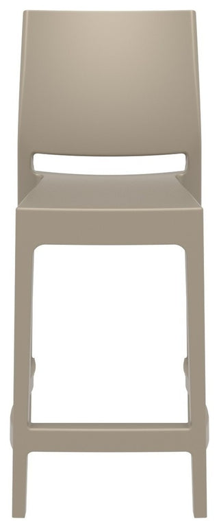 Maya Resin Counter Stool, Taupe, Set of 2