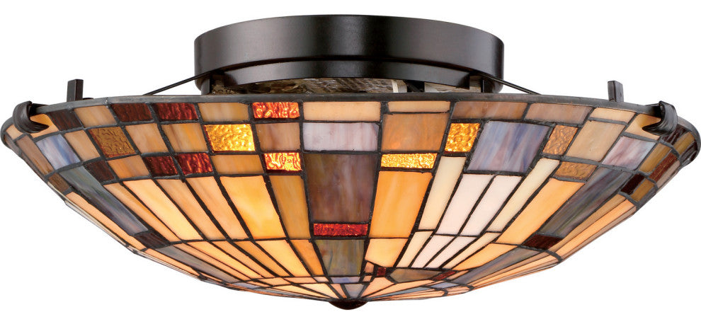 Inglenook 2-Light Flush Mount, Valiant Bronze