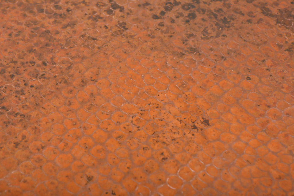 Crafters and Weavers Elements Collection Side Table with Copper Inlay