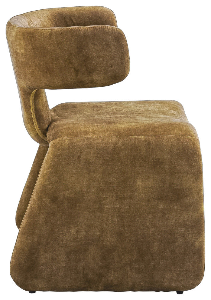 Modrest Bergman Modern Camel Velvet Dining Chair
