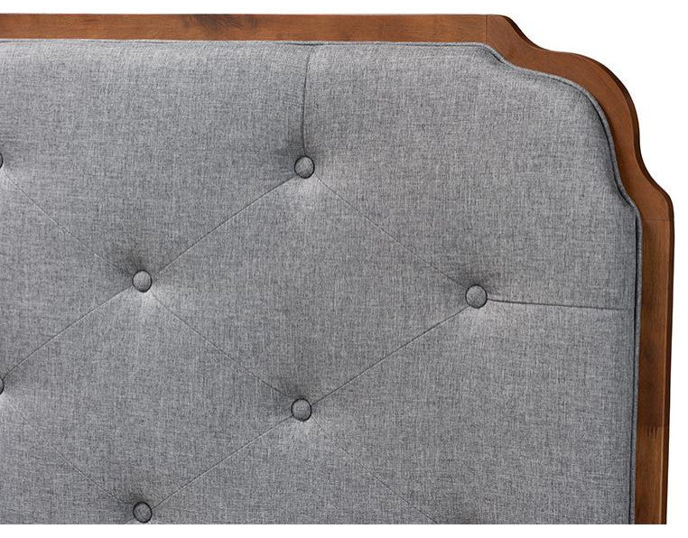 Walnut Brown Finished Wood Queen Size Headboard