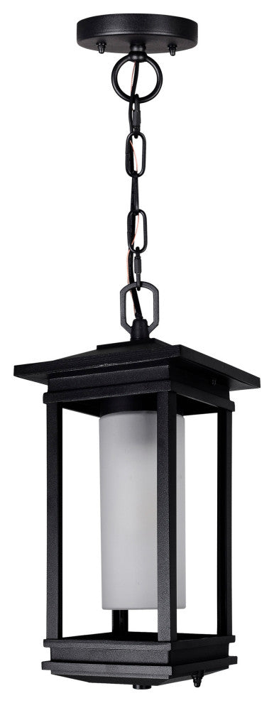 Granville 1 Light Black Outdoor Hanging Light
