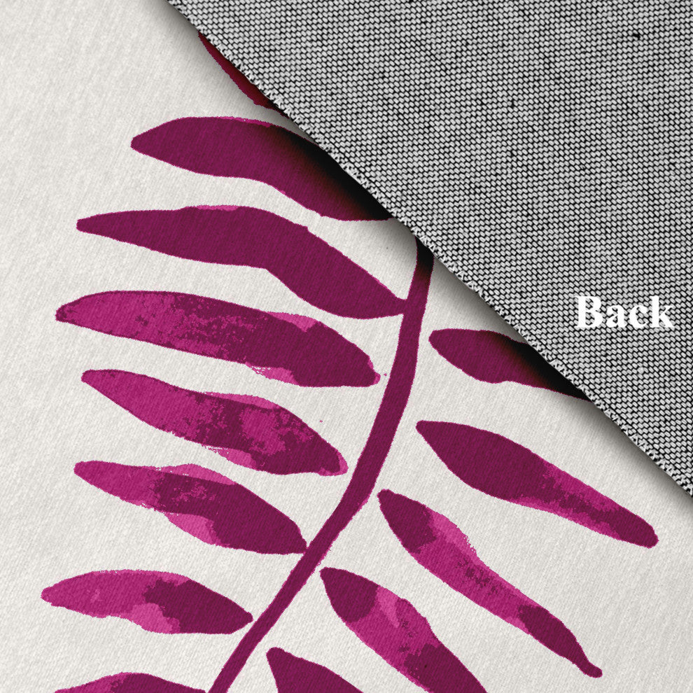 Frond 2 Spring Chenille Rug, Purple, 5' Round