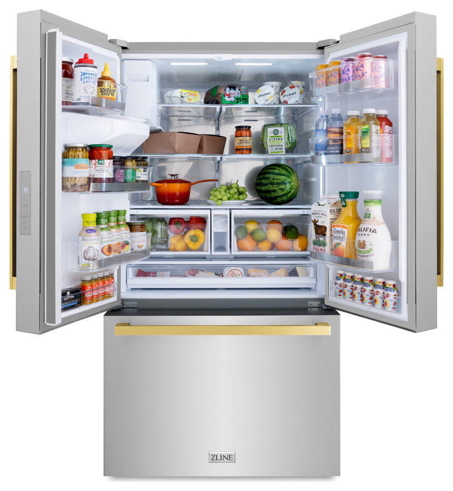 Standard Depth Refrigerator With Dispenser, Stainless RSMZ-W-36-FG