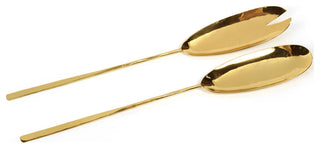 Parma Polished Gold Salad Server Set