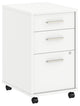 Office by kathy ireland Method 3 Drawer Mobile File Cabinet, Assembled, White