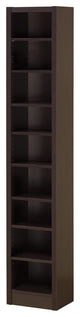 Rectangular Bookcase With 2 Fixed Shelves, Cappuccino