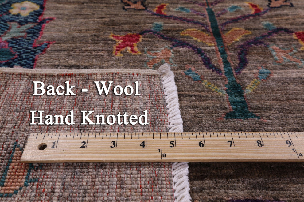 5' 7" X 7' 10" Hand Knotted Tribal Persian Gabbeh Rug Q9971