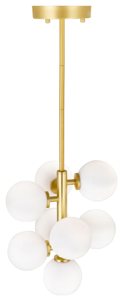 Arya 8 Light Pendant With Satin Gold Finish