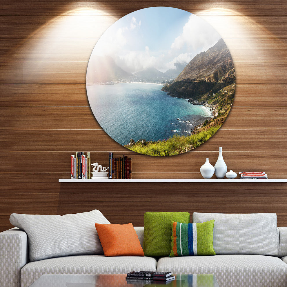 Hout Bay View From Chapman'S Peak, Round Wall Art, 23"