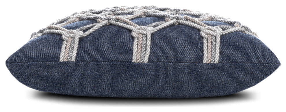 Indigo Rope Indoor/Outdoor Performance Pillow, 20"x20