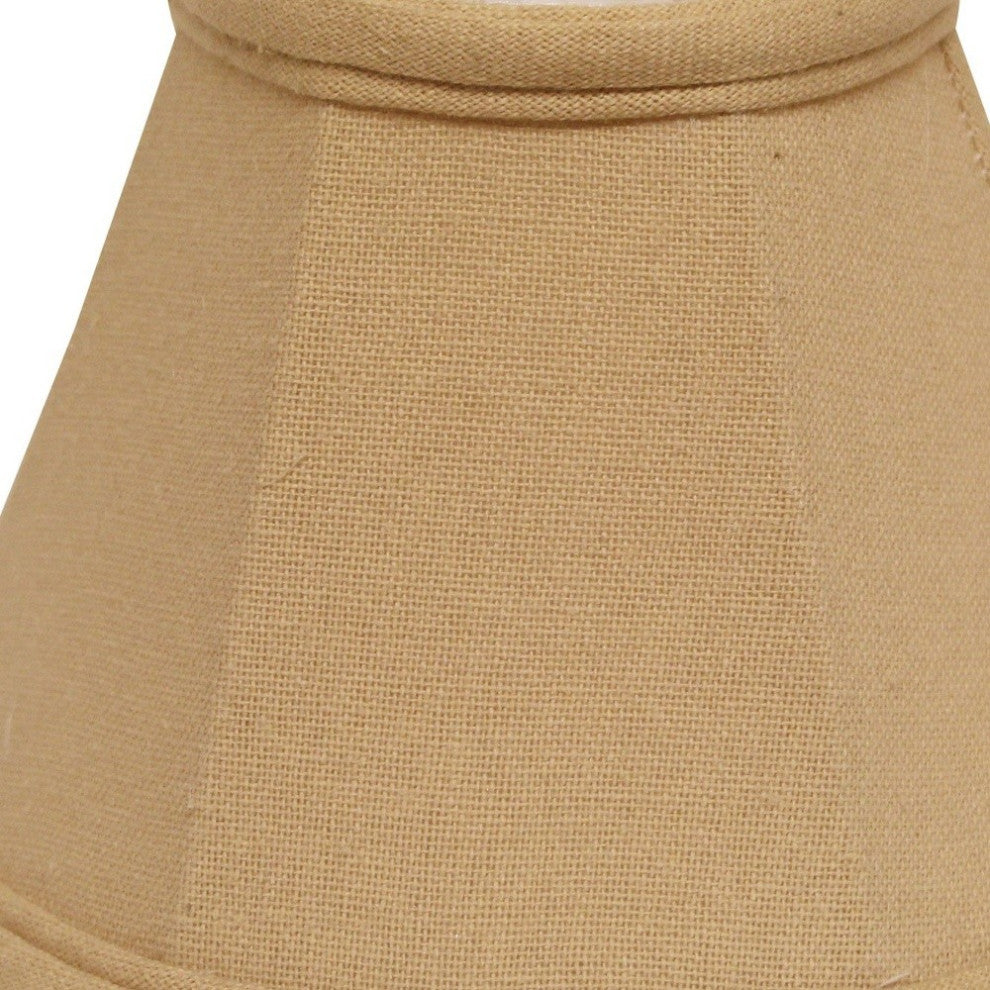 6" Parchment Biege Premium Set of 6 Chandelier Linen Lampshades