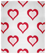 60 x 80 in Burnin' Love Valentine's Throw Blanket, Red