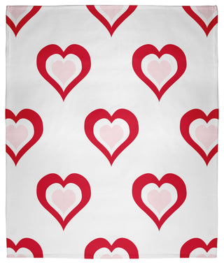 60 x 80 in Burnin' Love Valentine's Throw Blanket, Red