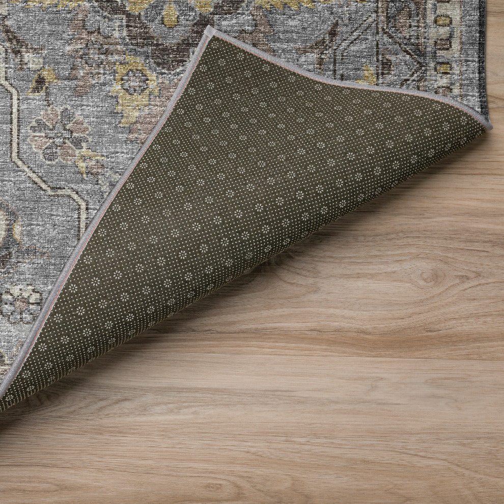 Indoor/Outdoor Marbella MB4 Silver Machine Washable 8' x 10' Rug