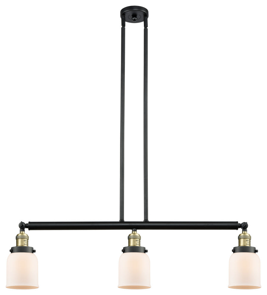 INNOVATIONS LIGHTING 213-BAB-G51-LED Small Bell 3 Light Island Light