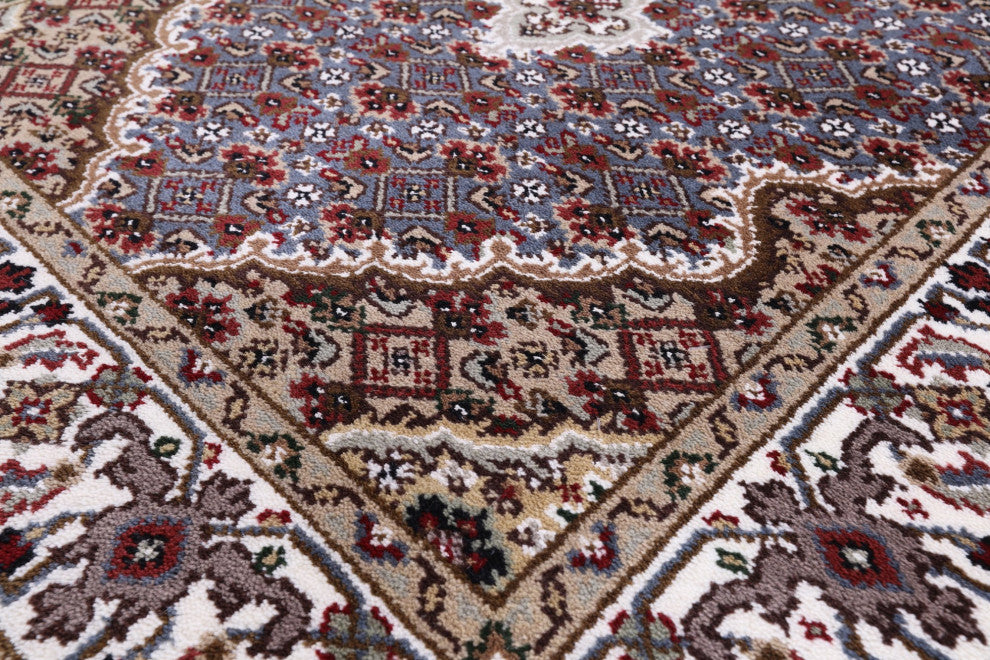 Persian Tabriz Wool and Silk Handmade Runner Rug 2' 7" X 8' 0" Q8940