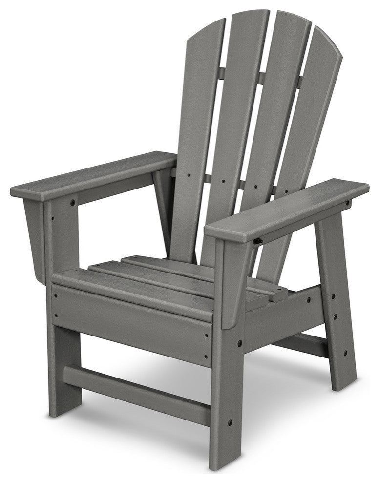 Polywood Kids Casual Chair, Slate Gray
