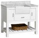 Charlotte 42" Bathroom Vanity, White, Carrara Marble
