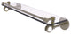 Clearview 22" Gallery Rail Glass Shelf with Dotted Accents, Antique Brass