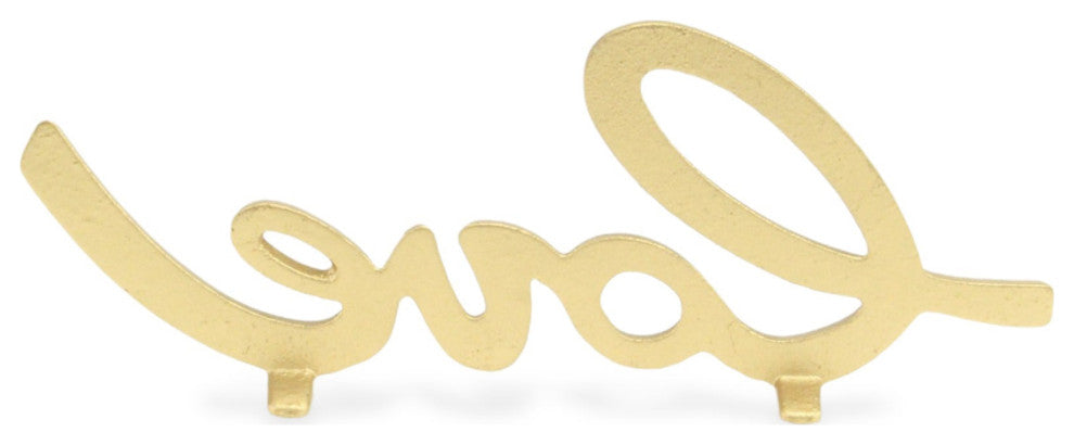 Roven Cast Iron Calligraphic Love Table Decor
