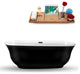 67" Streamline N663BGM Freestanding Tub and Tray With Internal Drain