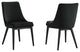Viscount Accent Performance Velvet Dining Chairs, Set of 2, Black