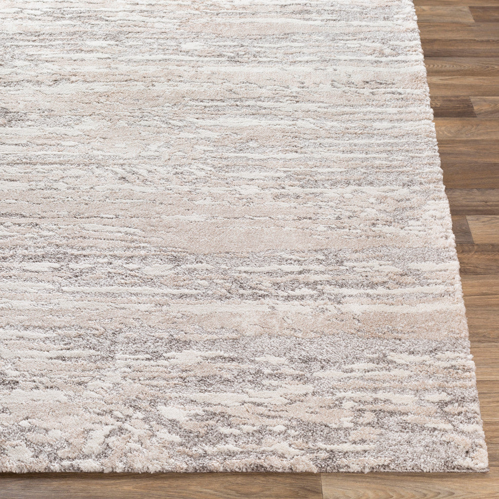Surya Venice VNE-2302 6'7"x9'6" Rug, Light Gray/Camel/Medium Gray/Ivory