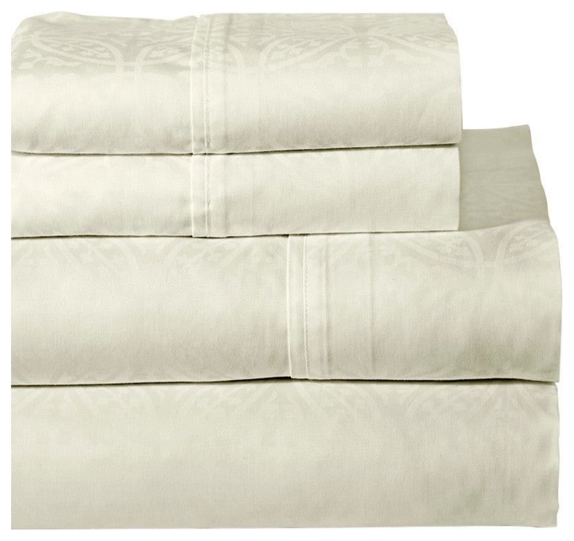 Pointehaven 300TC Printed Sheet Set, Bone, King