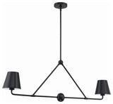 Xavier 2-Light Matte Black Chandelier
