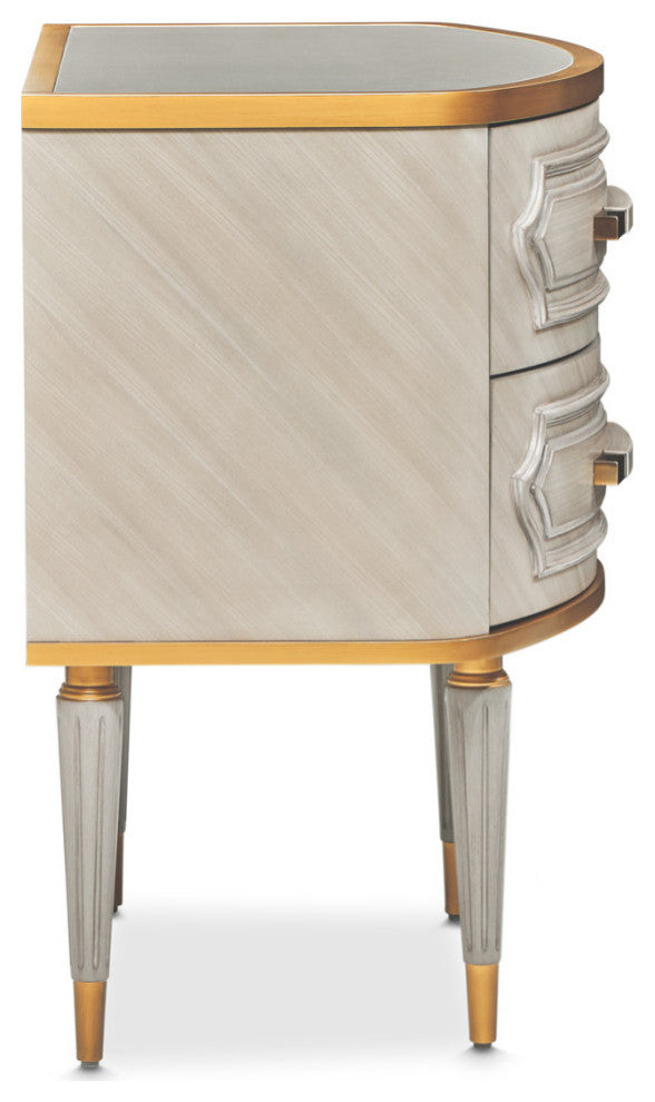 St. Charles 2-Drawer Nightstand, Dove Gray