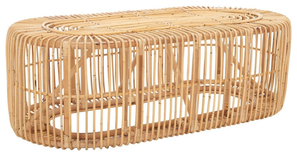 Safavieh Jabez Oval Coffee Table, Honey Natural