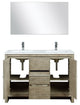 Lafarre Contemporary 48" Rustic Acacia Double Sink Bathroom Vanity Set, Labaro R
