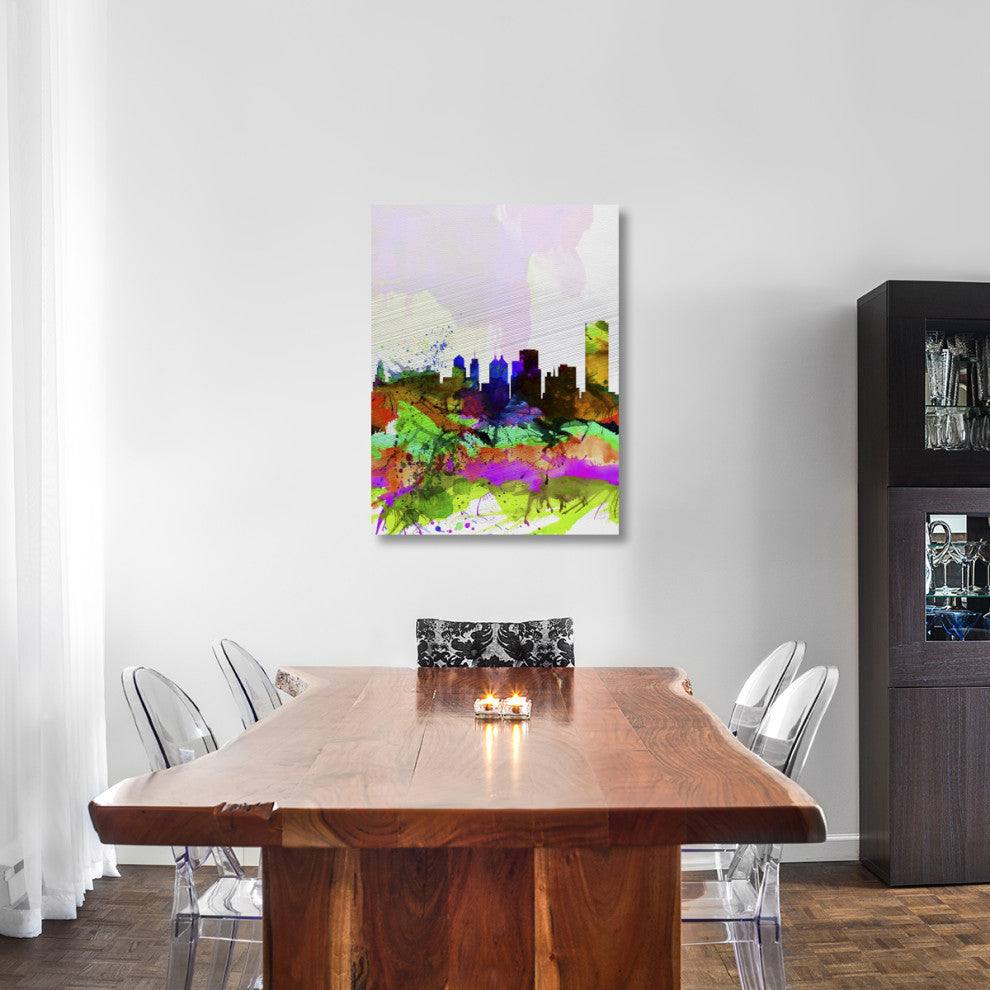 "Buffalo Watercolor Skyline" Fine Art Print