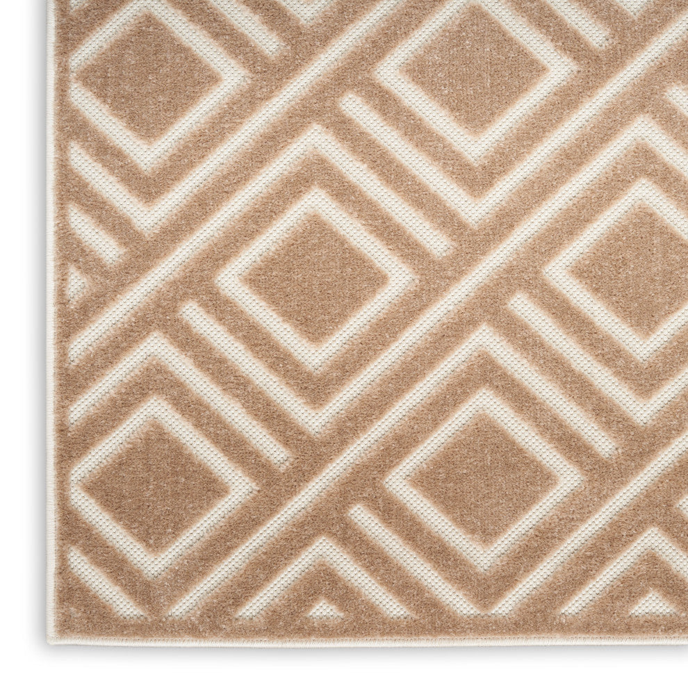 Nourison Care Free 6'7" x 9'2" Brown Modern Indoor Rug