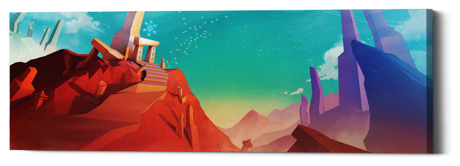 Epic Graffiti "Hidden Portal" by Jonathan Lam, Giclee Canvas Wall Art, 60"x20"