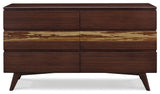 Azara Six Drawer Dresser, Sable