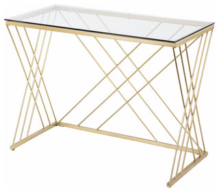 Modern Glass Top Desk