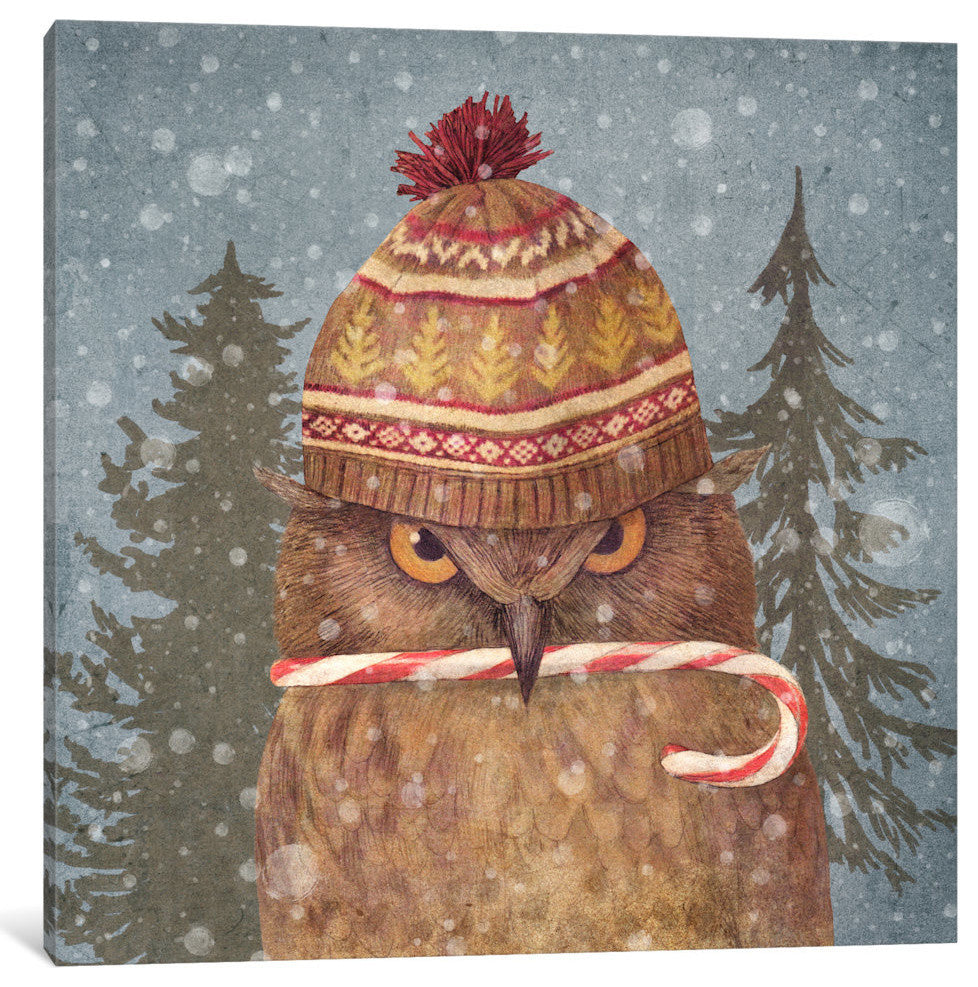 "Christmas Owl" by Terry Fan, 18x18x1.5