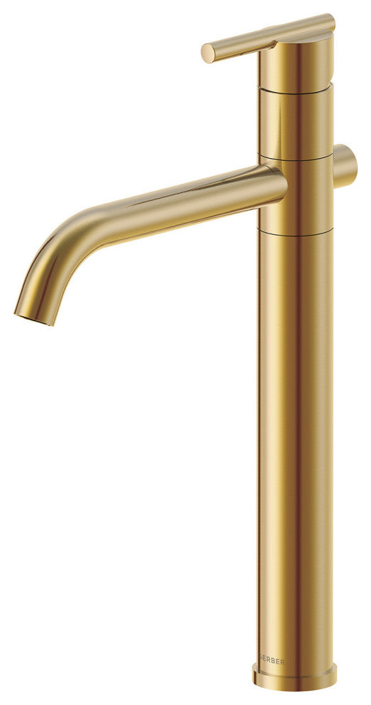 Parma Single Handle Vessel Filler w/ Metal Grid Strainer Chrome, Brushed Bronze