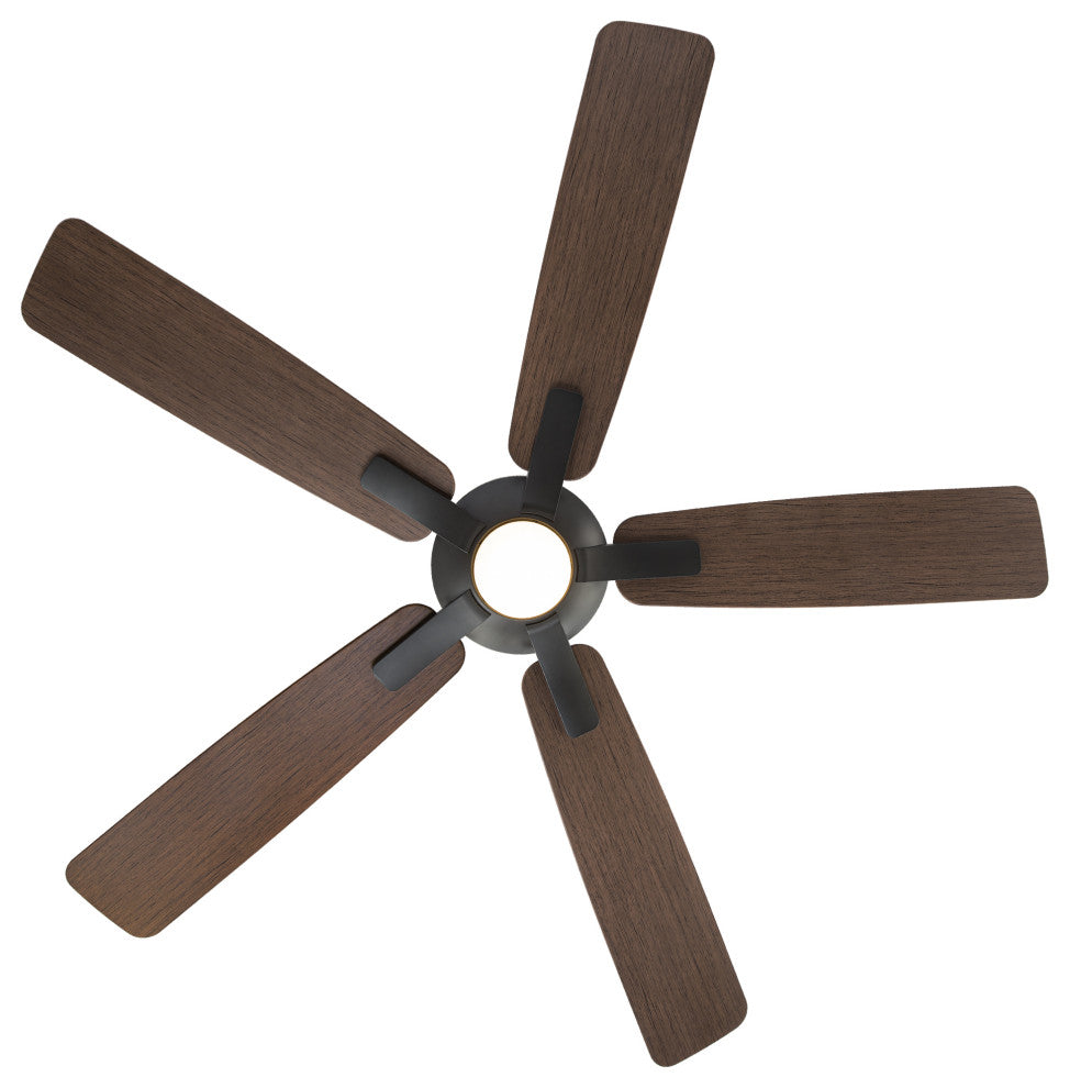 Mykonos 60" Indoor/Outdoor Smart Ceiling Fan, Bronze Dark Walnut, 3500K Light