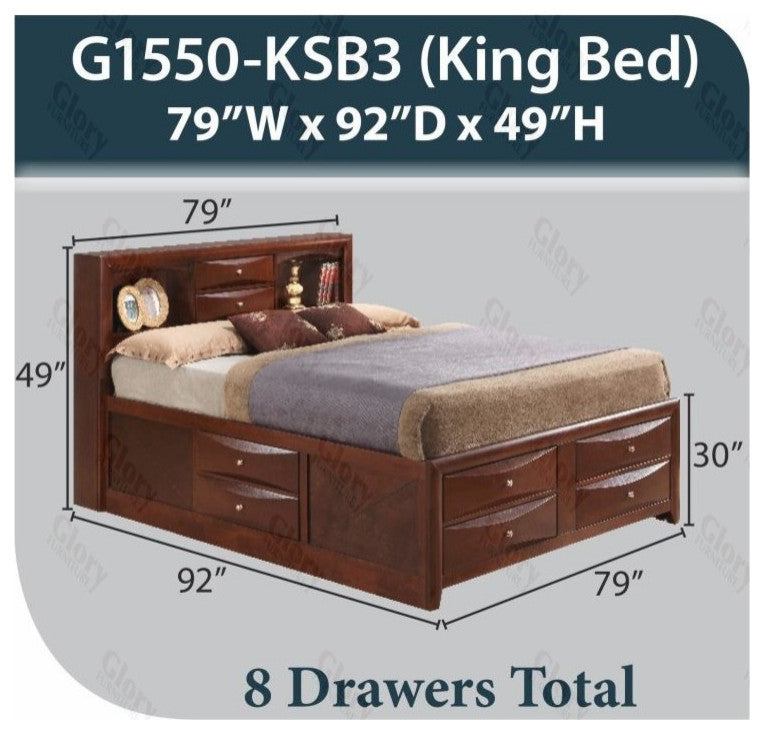 Storage Bed, King