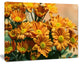 Bright Yellow Flowers in Garden, Floral Canvas Art Print, 20"x12"